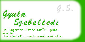 gyula szebelledi business card